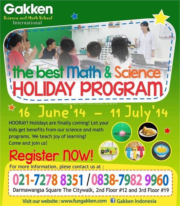 Gakken The Best Math And Science Holiday Program Kids & Parents