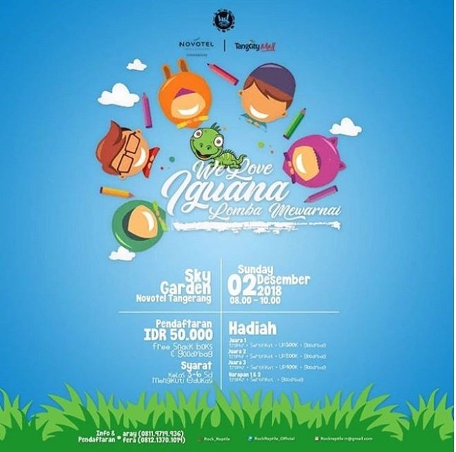 Lomba Mewarnai "We Love Iguana" di Tangcity Mall